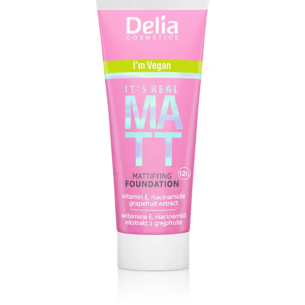 Матирующая тональная основа для лица 1фарфор Delia It'S Real Matt, 30 мл
Матирующая тональная основа для лица 1фарфор Delia It'S Real Matt, 30 мл