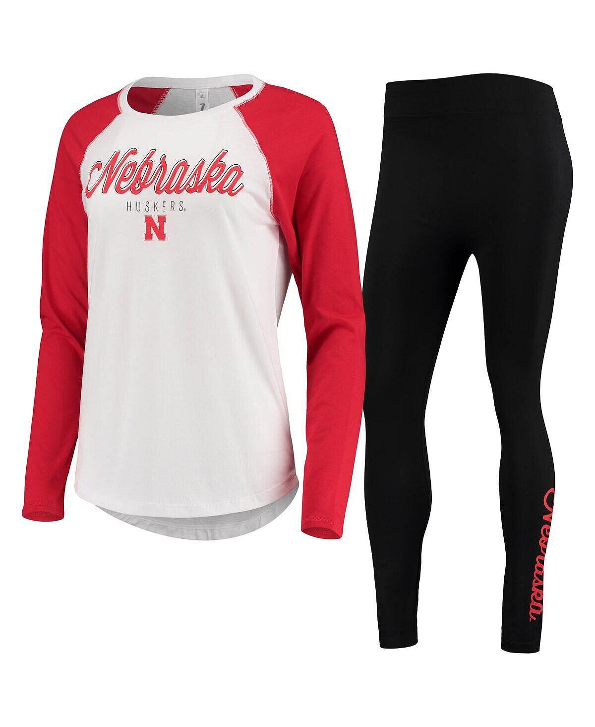 Женский комплект для сна: белая и черная футболка Nebraska Huskers реглан с длинными рукавами и леггинсы ZooZatz
Женский комплект для сна: белая и черная футболка Nebraska Huskers реглан с длинными рукавами и леггинсы ZooZatz