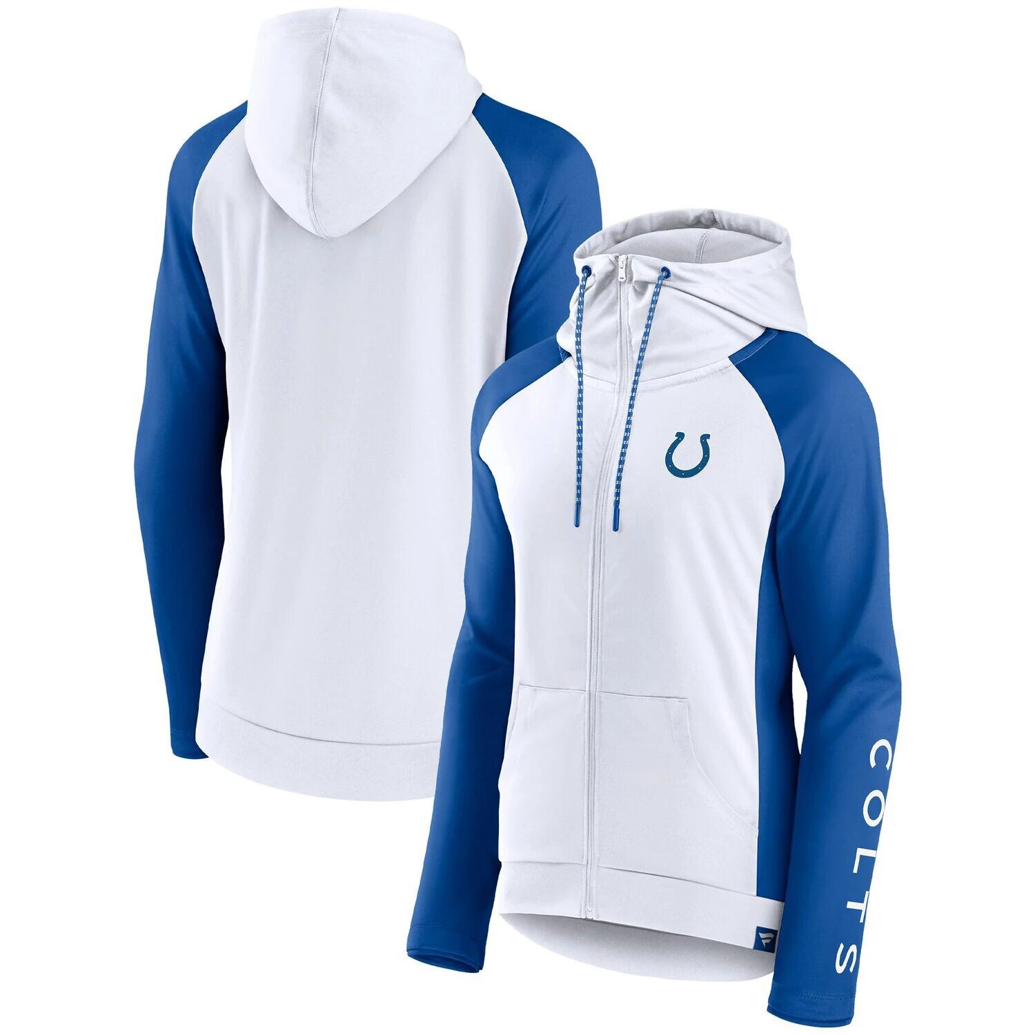 Женская толстовка с капюшоном Fanatics Branded White/Royal Indianapolis Colts End Round с молнией во всю длину и регланом Fanatics
Женская толстовка с капюшоном Fanatics Branded White/Royal Indianapolis Colts End Round с молнией во всю длину и регланом Fanatics