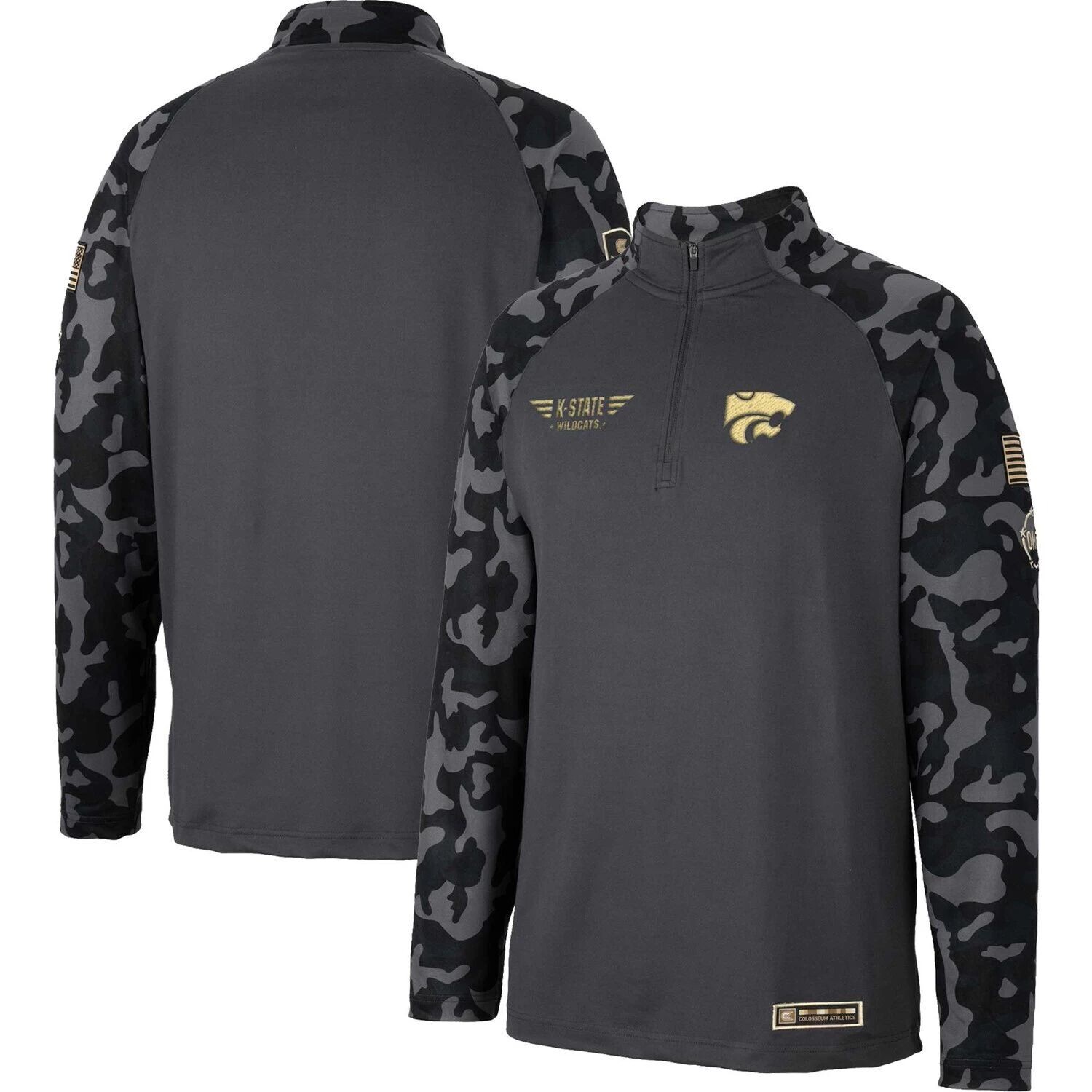 Мужская темно-серая куртка Kansas State Wildcats OHT Military Appreciation Long Range с молнией на четверть длины реглан Colosseum, Серый
Мужская темно-серая куртка Kansas State Wildcats OHT Military Appreciation Long Range с молнией на четверть длины реглан Colosseum, Серый