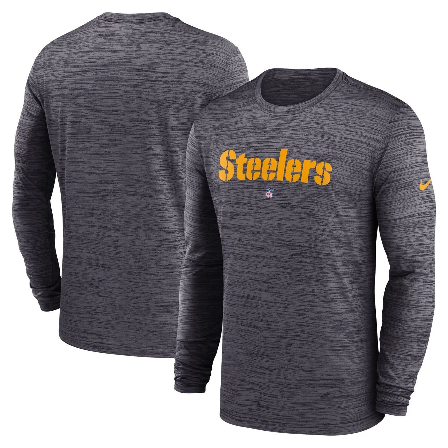 Мужская черная футболка с длинным рукавом Pittsburgh Steelers Sideline Team Velocity Performance Nike, Черный
Мужская черная футболка с длинным рукавом Pittsburgh Steelers Sideline Team Velocity Performance Nike, Черный