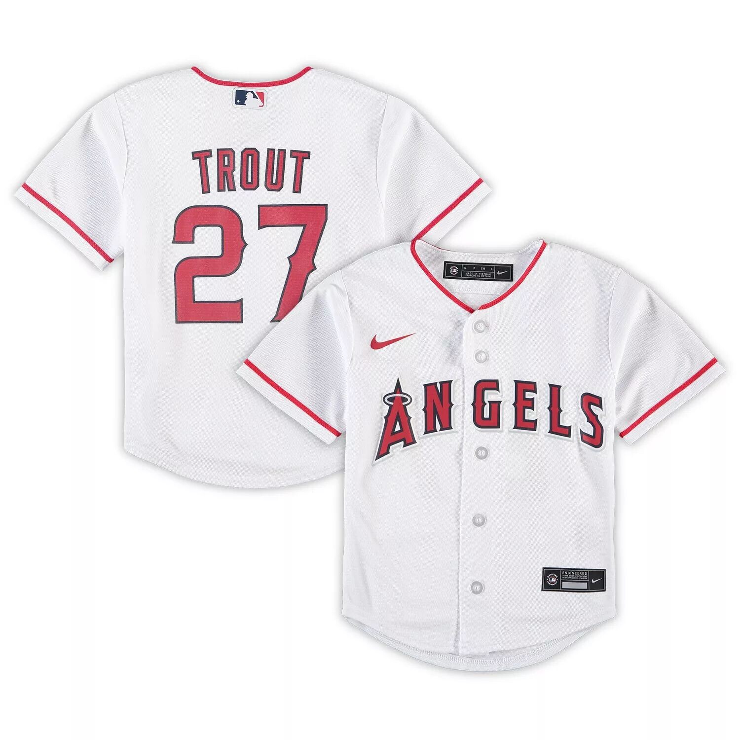 Белая футболка Nike Mike Trout для дошкольников Los Angeles Angels Home 2020, реплика игрока Nike
Белая футболка Nike Mike Trout для дошкольников Los Angeles Angels Home 2020, реплика игрока Nike