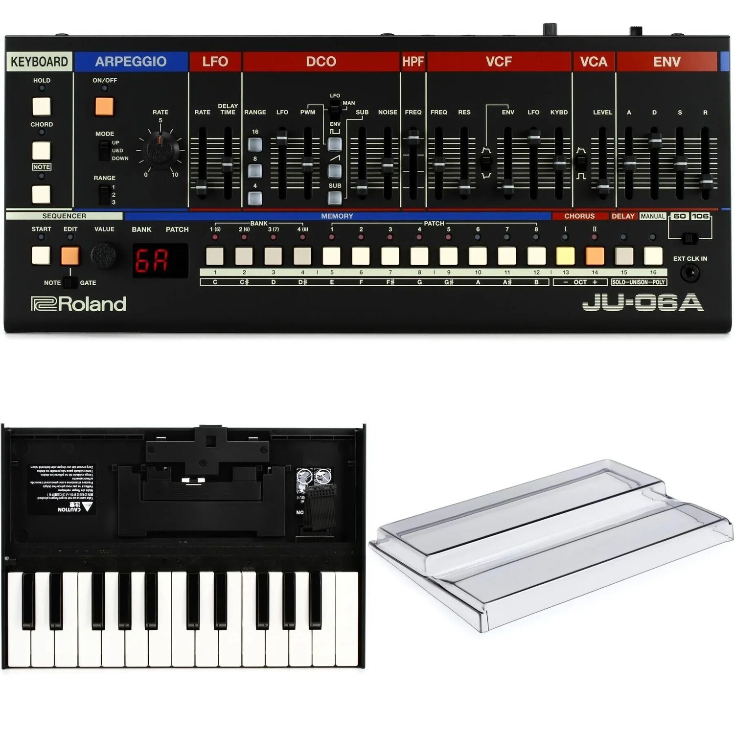 Звуковой модуль Juno Roland JU-06A Boutique Series с клавиатурой и комплектом Decksaver
Звуковой модуль Juno Roland JU-06A Boutique Series с клавиатурой и комплектом Decksaver