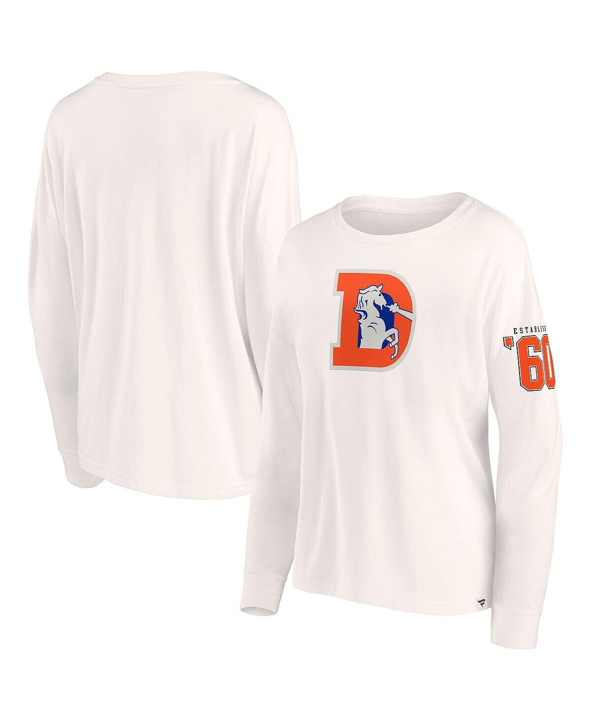 Женская кремовая футболка с длинным рукавом с логотипом Denver Broncos Game Date Fanatics
Женская кремовая футболка с длинным рукавом с логотипом Denver Broncos Game Date Fanatics