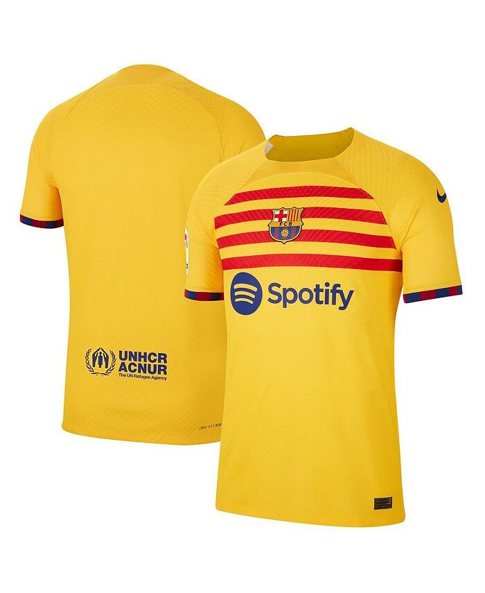 Мужская желтая футболка Барселоны 2022/23 Fourth Vapor Match Authentic Nike, желтый
Мужская желтая футболка Барселоны 2022/23 Fourth Vapor Match Authentic Nike, желтый