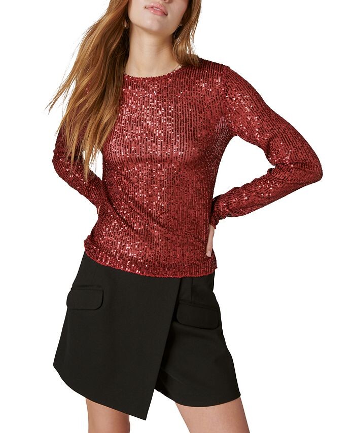 Женский трикотажный топ с длинными рукавами и пайетками Lucky Brand, цвет Red Wine
Женский трикотажный топ с длинными рукавами и пайетками Lucky Brand, цвет Red Wine