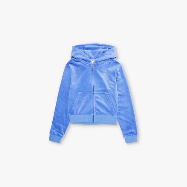 Толстовка с капюшоном Diamanté-Text на молнии спереди, велюровая, возраст 7-16 лет Juicy Couture, синий
Толстовка с капюшоном Diamanté-Text на молнии спереди, велюровая, возраст 7-16 лет Juicy Couture, синий