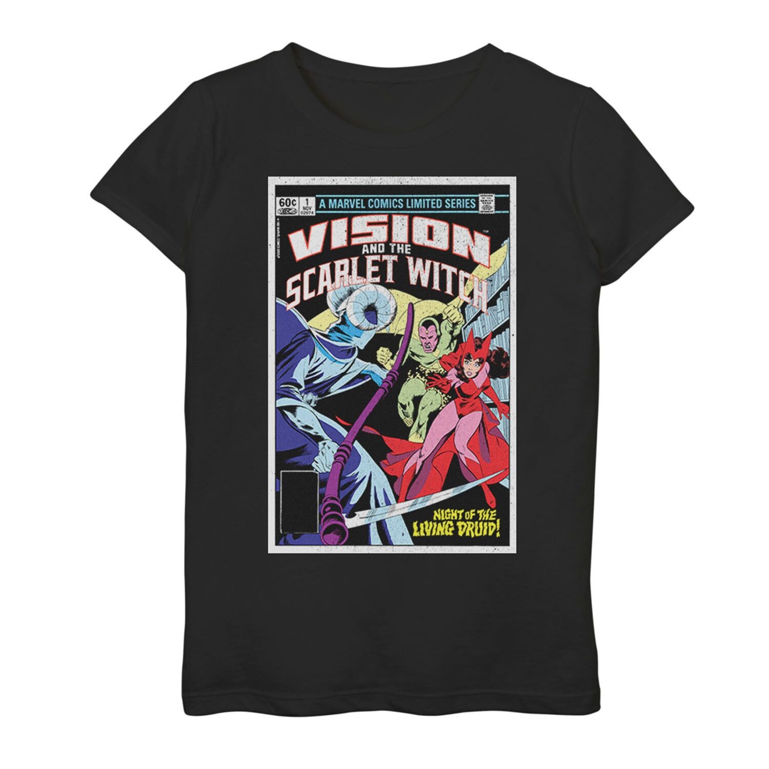Футболка с рисунком Marvel Vision & The Scarlet Witch Night Of The Living Druid для девочек 7–16 лет Marvel
Футболка с рисунком Marvel Vision & The Scarlet Witch Night Of The Living Druid для девочек 7–16 лет Marvel