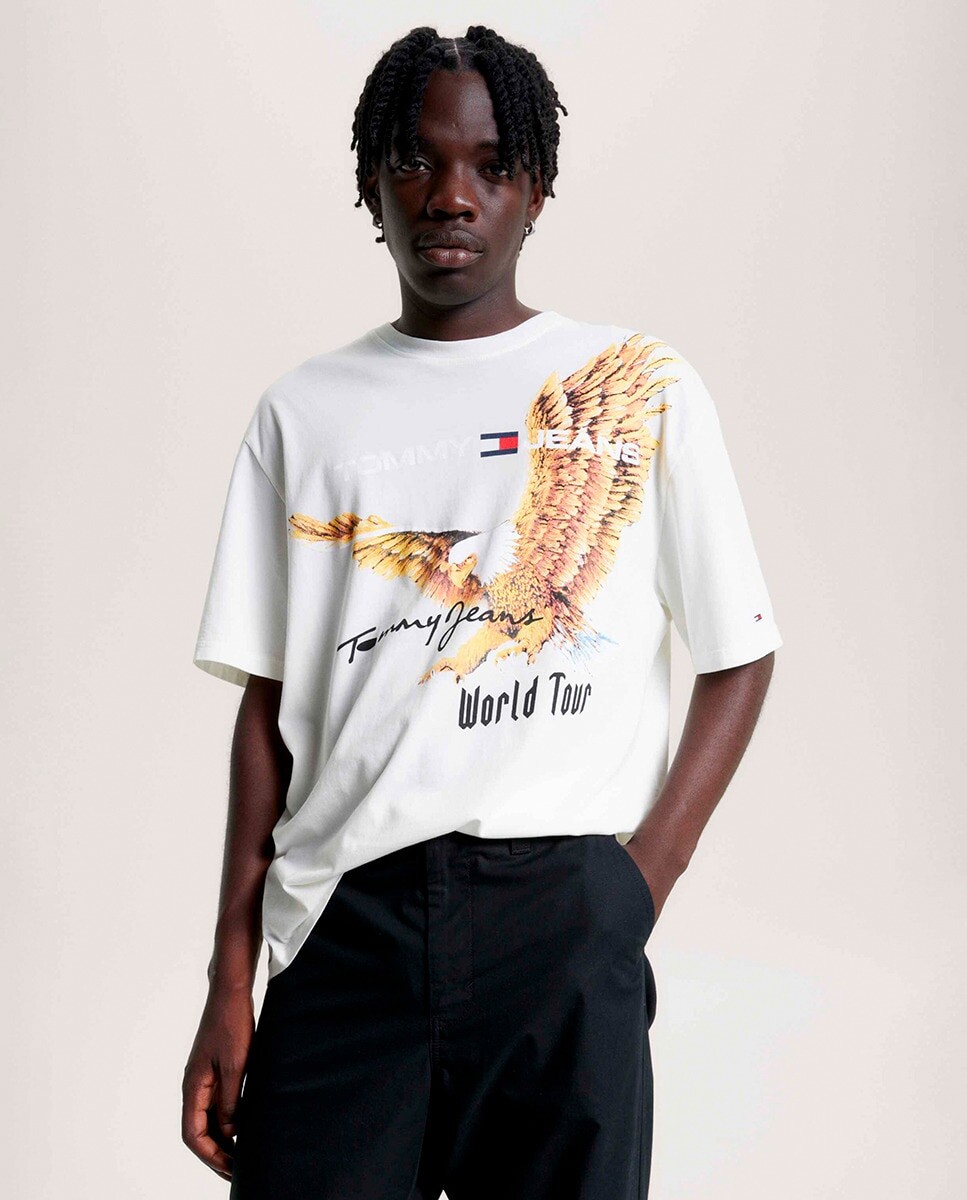 Мужская футболка с фигуристом и винтажным принтом спереди Tommy Jeans, белый
Мужская футболка с фигуристом и винтажным принтом спереди Tommy Jeans, белый