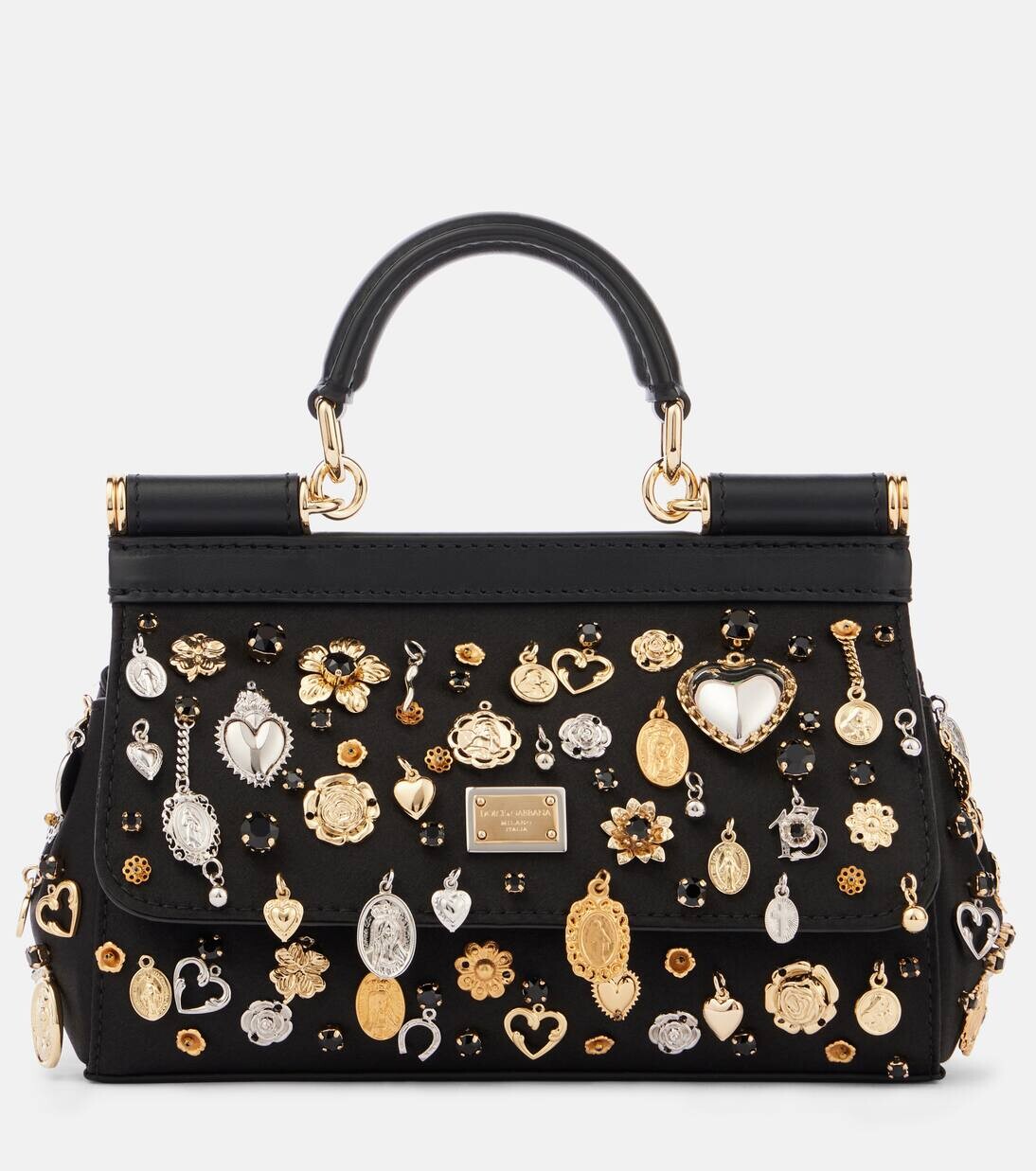 Сумка-тоут Sicily Small из кожи с декором Dolce&Gabbana, цвет nero/multicolor
Сумка-тоут Sicily Small из кожи с декором Dolce&Gabbana, цвет nero/multicolor