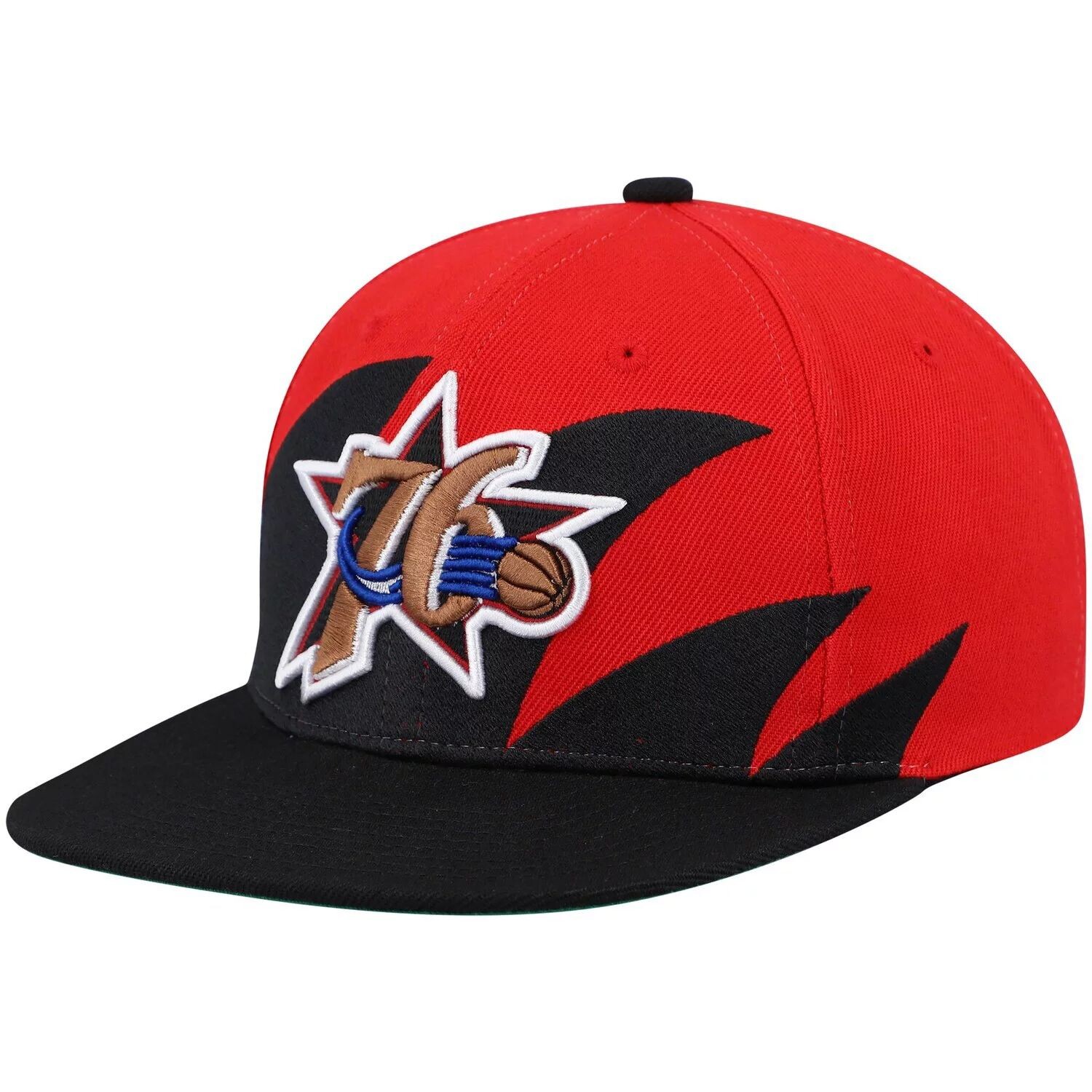 Мужская кепка Mitchell & Ness Black/Red Philadelphia 76ers Hardwood Classics Sharktooth Snapback Hat
Мужская кепка Mitchell & Ness Black/Red Philadelphia 76ers Hardwood Classics Sharktooth Snapback Hat