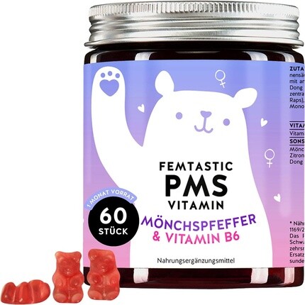 PMS Gummies Monk's Pepper, витамин B6 и экстракт донг-квай — веганский — ежемесячный запас — Femtastic PMS Витаминные мишки с пользой Bears With Benefits
PMS Gummies Monk's Pepper, витамин B6 и экстракт донг-квай — веганский — ежемесячный запас — Femtastic PMS Витаминные мишки с пользой Bears With Benefits