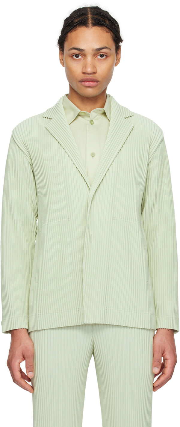 Зеленый пиджак со складками 1 строгого кроя Homme Plisse Issey Miyake, цвет Light jade green
Зеленый пиджак со складками 1 строгого кроя Homme Plisse Issey Miyake, цвет Light jade green