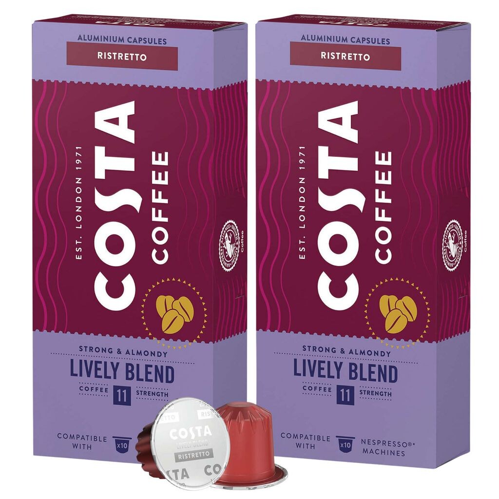 Кофейные капсулы Costa Coffee Lively Blend, совместимые с Nespresso RISTRETTO, 20 капсул sarcia.eu
Кофейные капсулы Costa Coffee Lively Blend, совместимые с Nespresso RISTRETTO, 20 капсул sarcia.eu