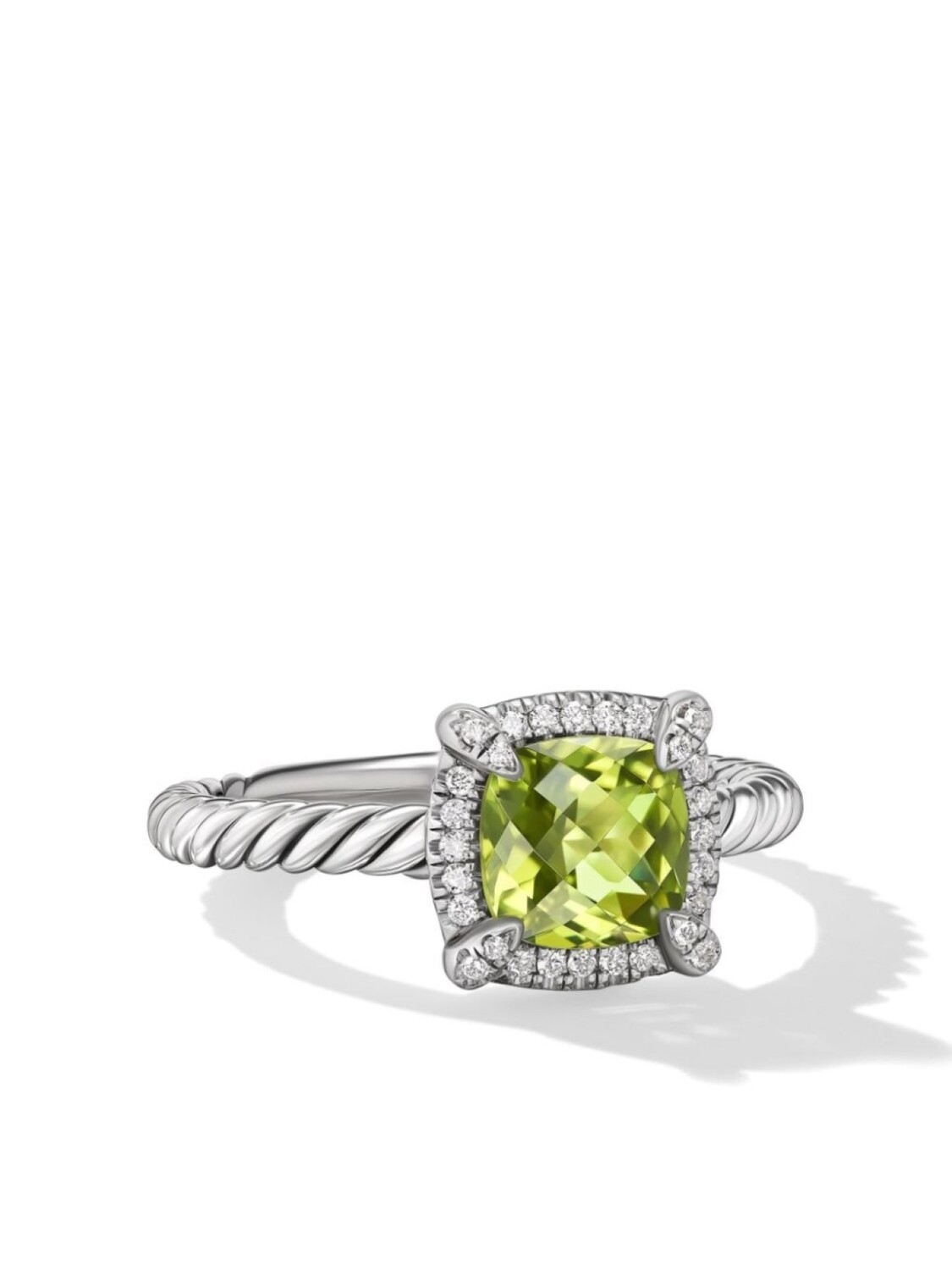Серебряное кольцо Petite Chatelaine с бриллиантами и перидотом David Yurman, серебряный
Серебряное кольцо Petite Chatelaine с бриллиантами и перидотом David Yurman, серебряный