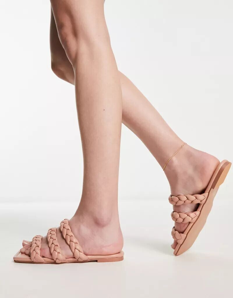 Бежевые сандалии на плоской подошве Simmi London Cressida с плетеными ремешками SIMMI Shoes
Бежевые сандалии на плоской подошве Simmi London Cressida с плетеными ремешками SIMMI Shoes