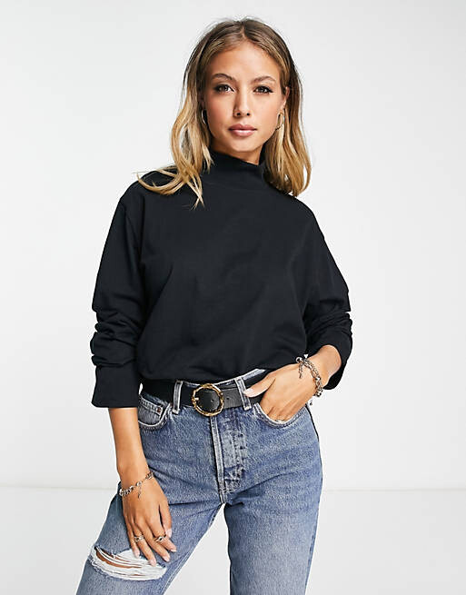 Черная футболка свободного кроя с высоким воротником и длинными рукавами ASOS DESIGN, Черный
Черная футболка свободного кроя с высоким воротником и длинными рукавами ASOS DESIGN, Черный