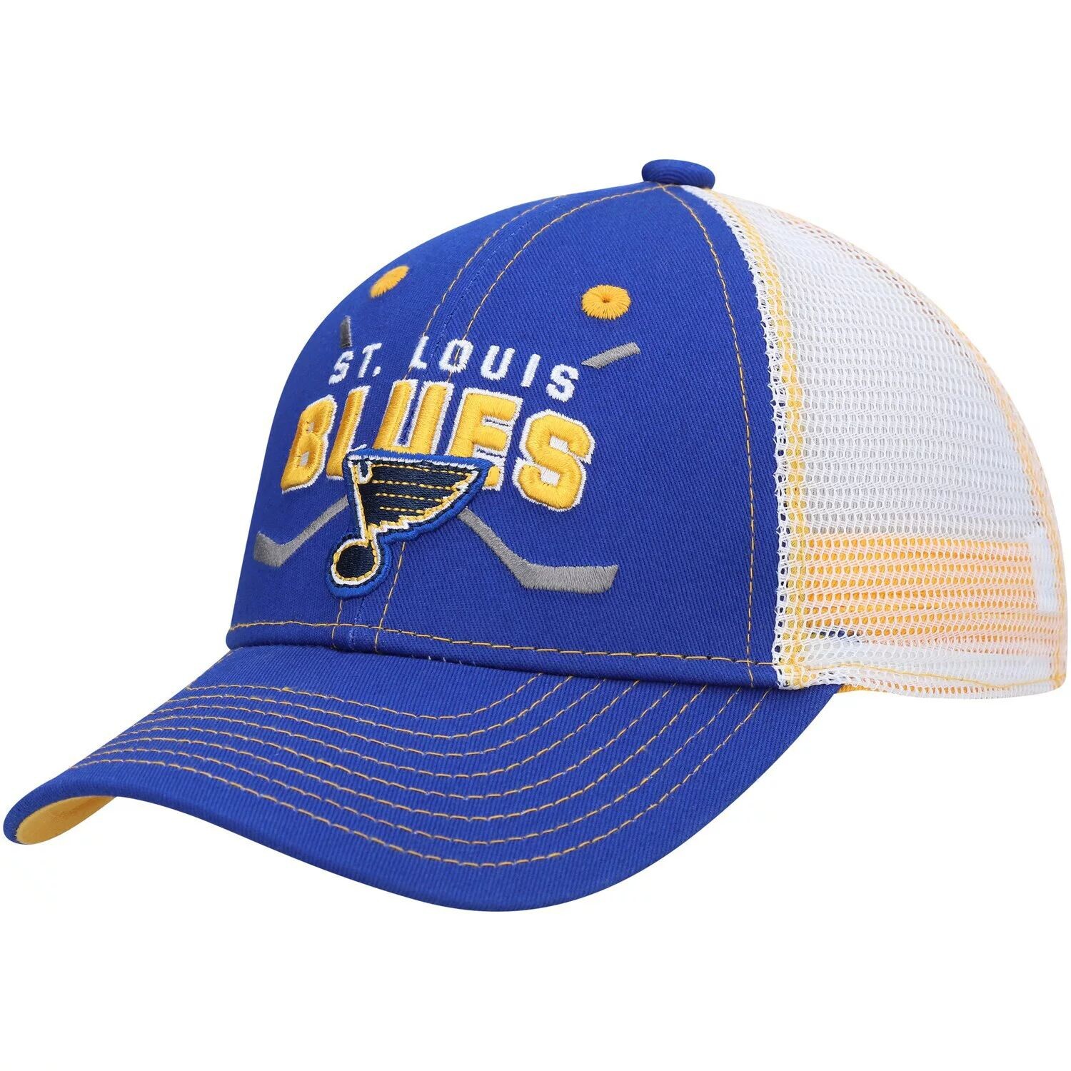 Молодежная синяя/белая кепка St. Louis Blues Core Lockup Trucker Snapback Outerstuff
Молодежная синяя/белая кепка St. Louis Blues Core Lockup Trucker Snapback Outerstuff