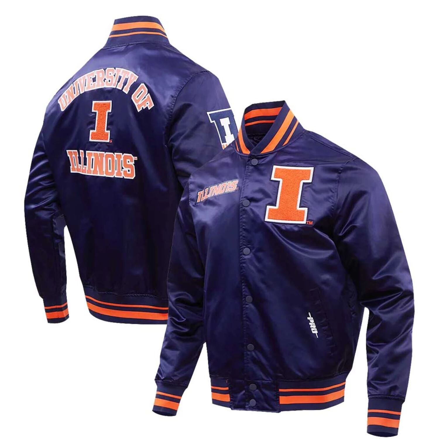 Мужская классическая атласная куртка с длинными кнопками Pro Standard Navy Illinois Fighting Illini
Мужская классическая атласная куртка с длинными кнопками Pro Standard Navy Illinois Fighting Illini
