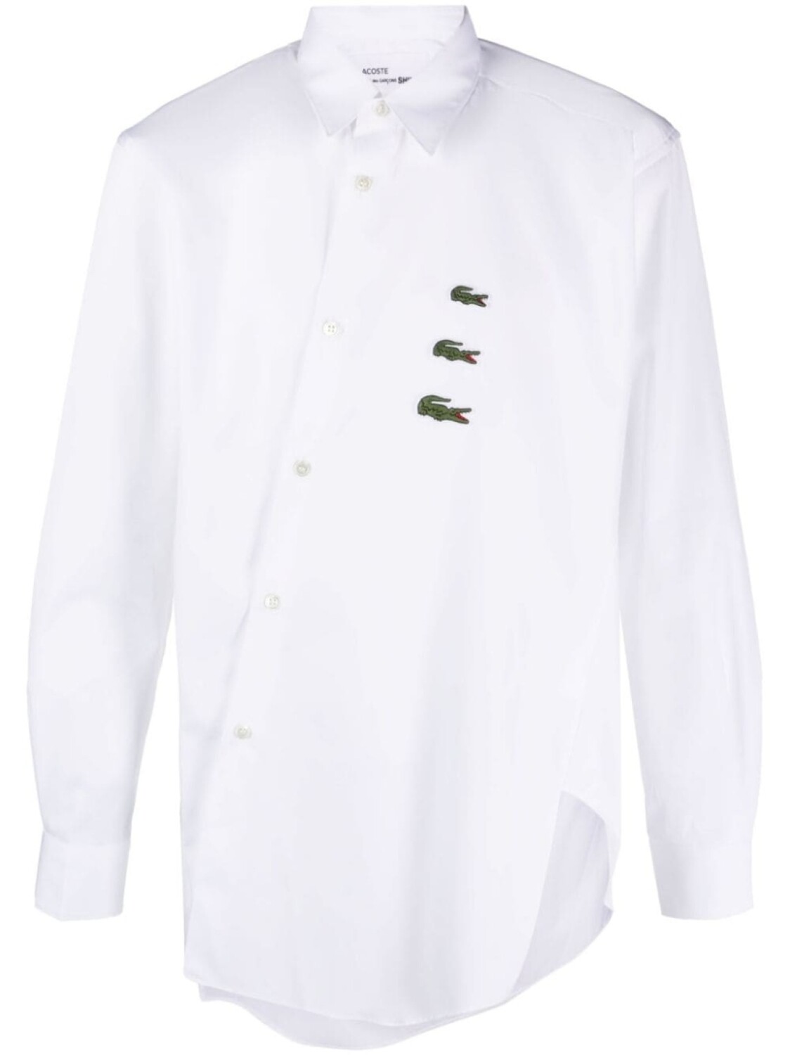 Comme Des Garçons Shirt рубашка асимметричного кроя из коллаборации с Lacoste, белый
Comme Des Garçons Shirt рубашка асимметричного кроя из коллаборации с Lacoste, белый