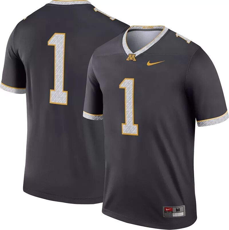 Мужская серая футбольная майка Nike Minnesota Golden Gophers #1 Dri-FIT Alternate Legend
Мужская серая футбольная майка Nike Minnesota Golden Gophers #1 Dri-FIT Alternate Legend