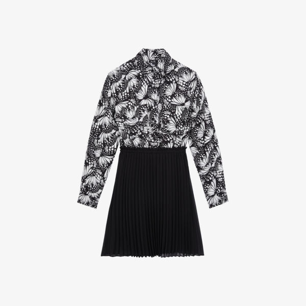 Тканое платье мини с плиссированной юбкой и цветочным принтом The Kooples, черный
Тканое платье мини с плиссированной юбкой и цветочным принтом The Kooples, черный