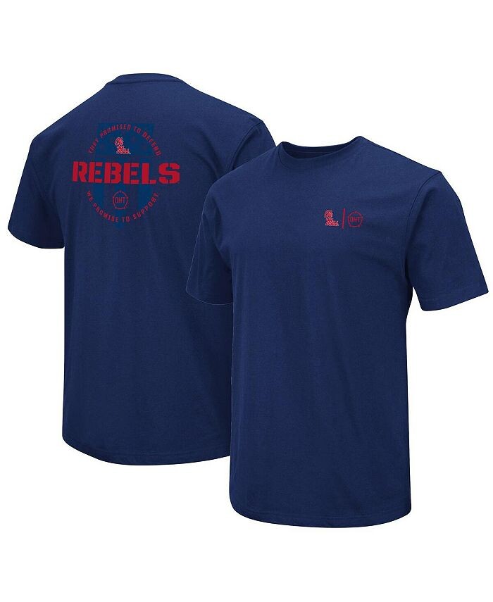 Мужская темно-синяя футболка в военном стиле Ole Miss Rebels OHT Colosseum, синий
Мужская темно-синяя футболка в военном стиле Ole Miss Rebels OHT Colosseum, синий
