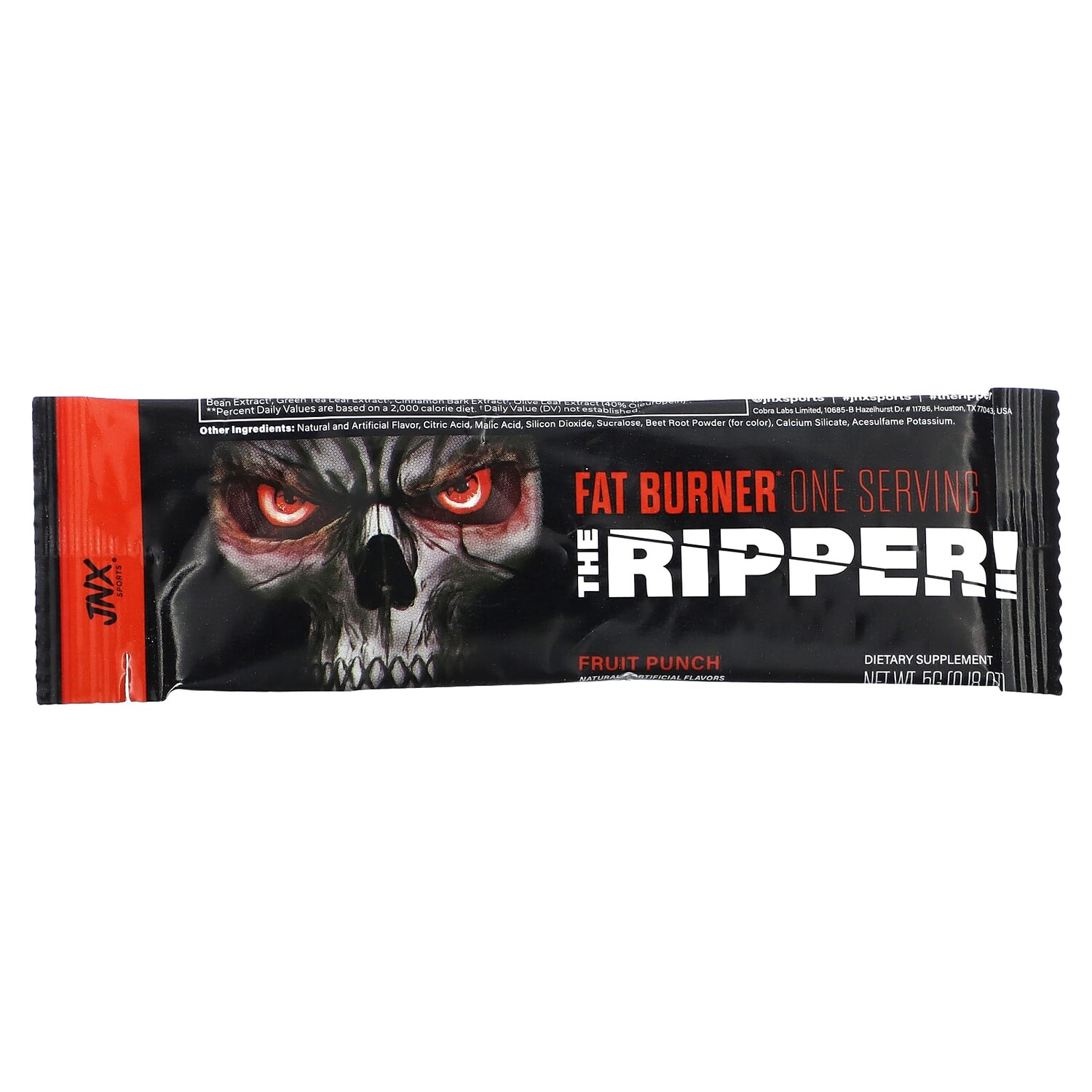 The Ripper, сжигатель жира, фруктовый пунш, 1 палочка, 5 г (0,18 унции), JNX Sports
The Ripper, сжигатель жира, фруктовый пунш, 1 палочка, 5 г (0,18 унции), JNX Sports