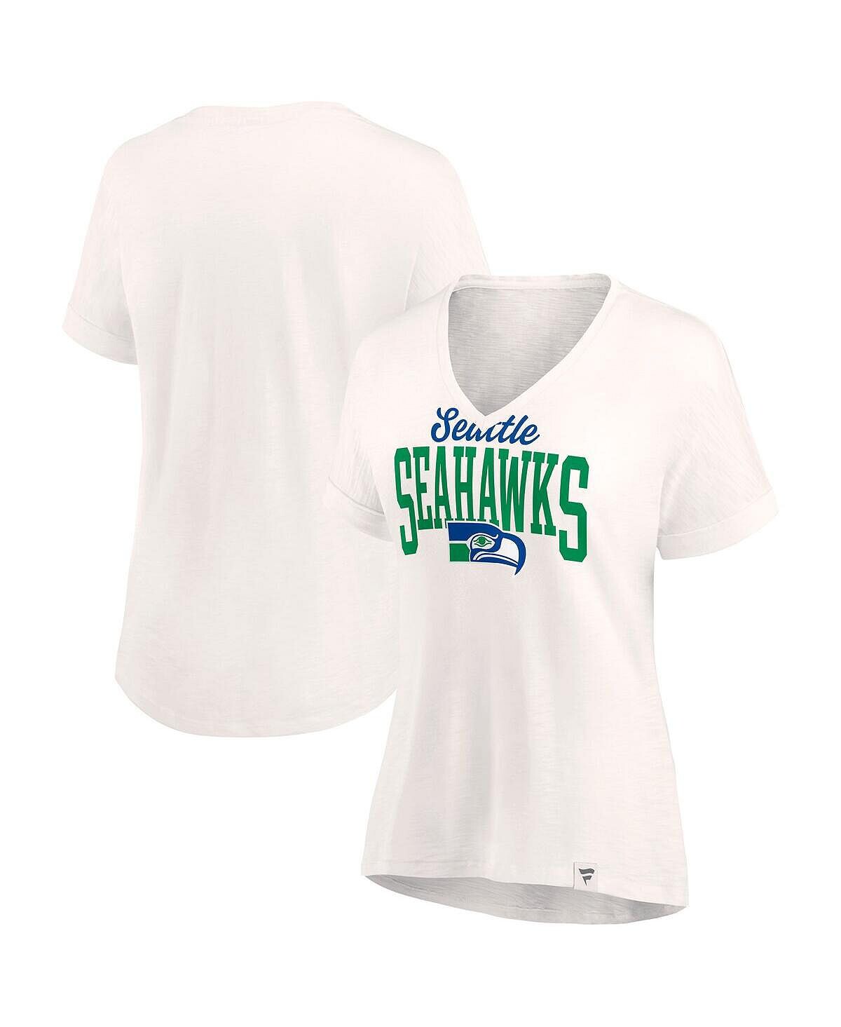 Женская футболка овсяного цвета с логотипом Seattle Seahawks Motivating Force с v-образным вырезом Fanatics
Женская футболка овсяного цвета с логотипом Seattle Seahawks Motivating Force с v-образным вырезом Fanatics