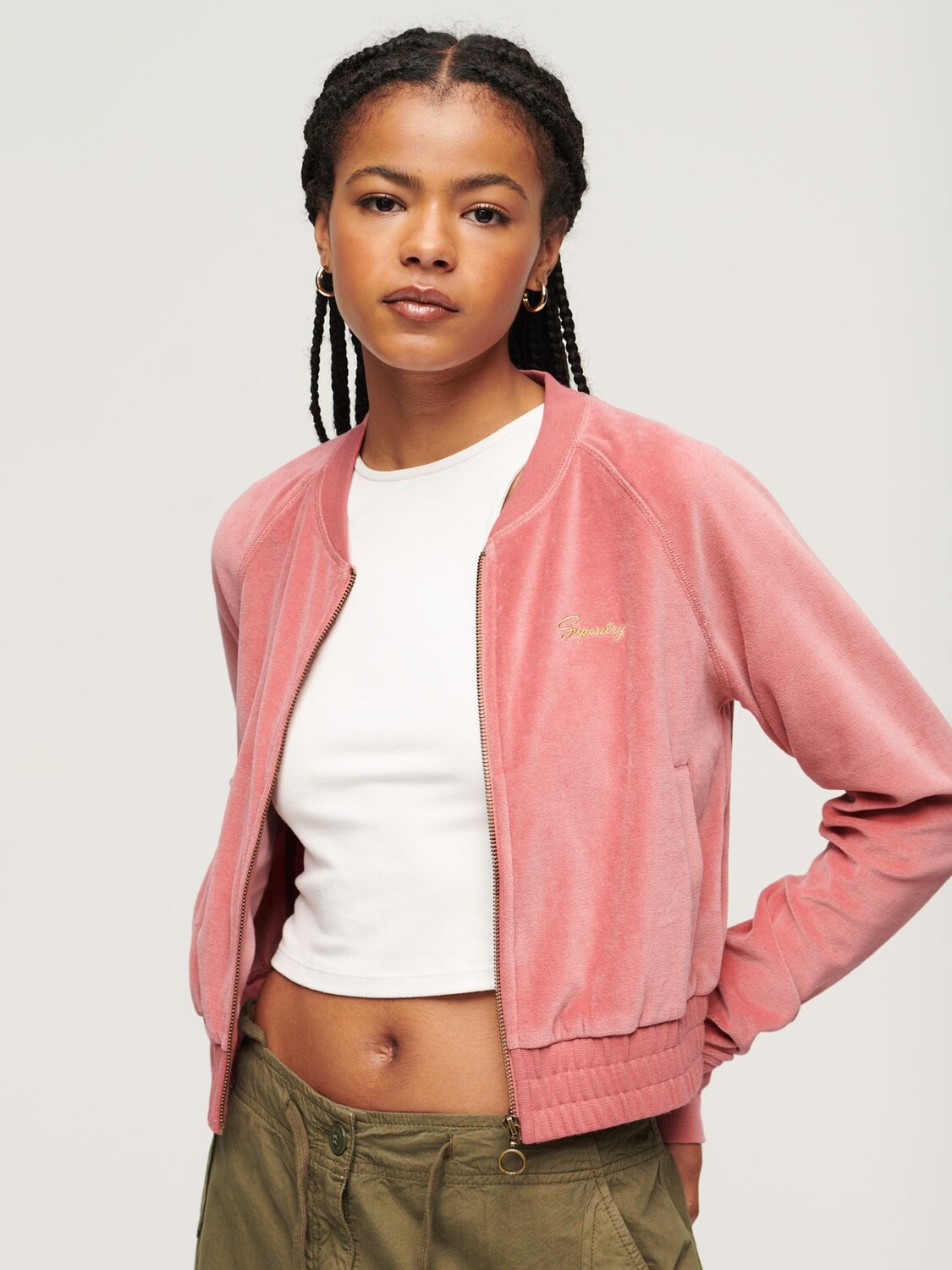 Бейсбольная футболка из велюра с вышивкой на молнии Superdry, манильские румяна розовые, Розовый
Бейсбольная футболка из велюра с вышивкой на молнии Superdry, манильские румяна розовые, Розовый