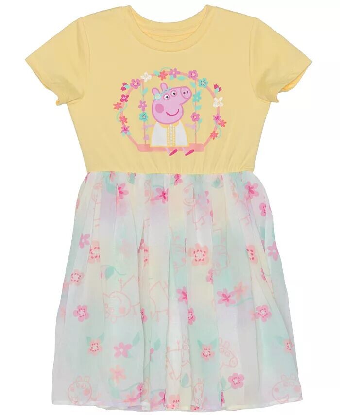 Платье с короткими рукавами для малышей и маленьких девочек Together Forever Peppa Pig, желтый
Платье с короткими рукавами для малышей и маленьких девочек Together Forever Peppa Pig, желтый