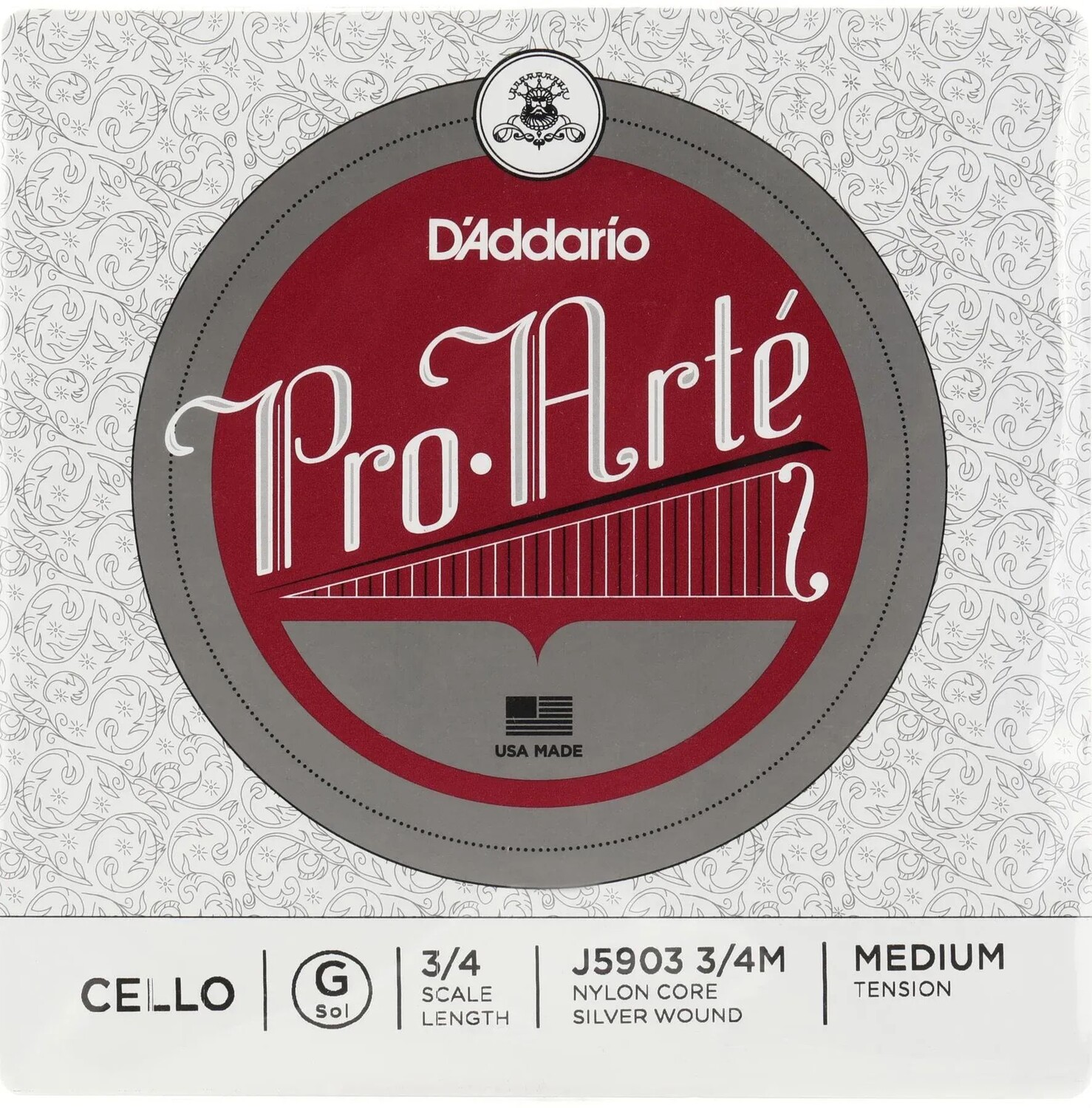 D'Addario J5903 Pro-Arte Струна G для виолончели - размер 3/4, среднее натяжение
D'Addario J5903 Pro-Arte Струна G для виолончели - размер 3/4, среднее натяжение