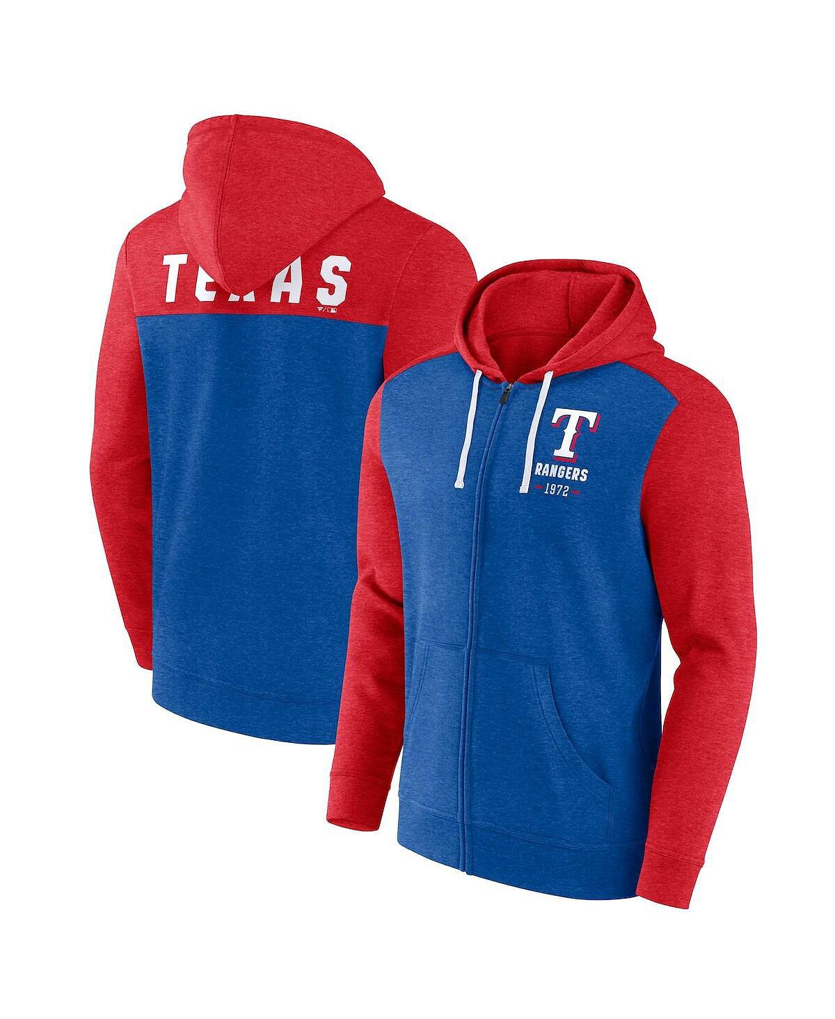 Мужская толстовка с молнией во всю длину с фирменным рисунком Heathered Royal, Heathered Red Texas Rangers Blown Away Fanatics
Мужская толстовка с молнией во всю длину с фирменным рисунком Heathered Royal, Heathered Red Texas Rangers Blown Away Fanatics