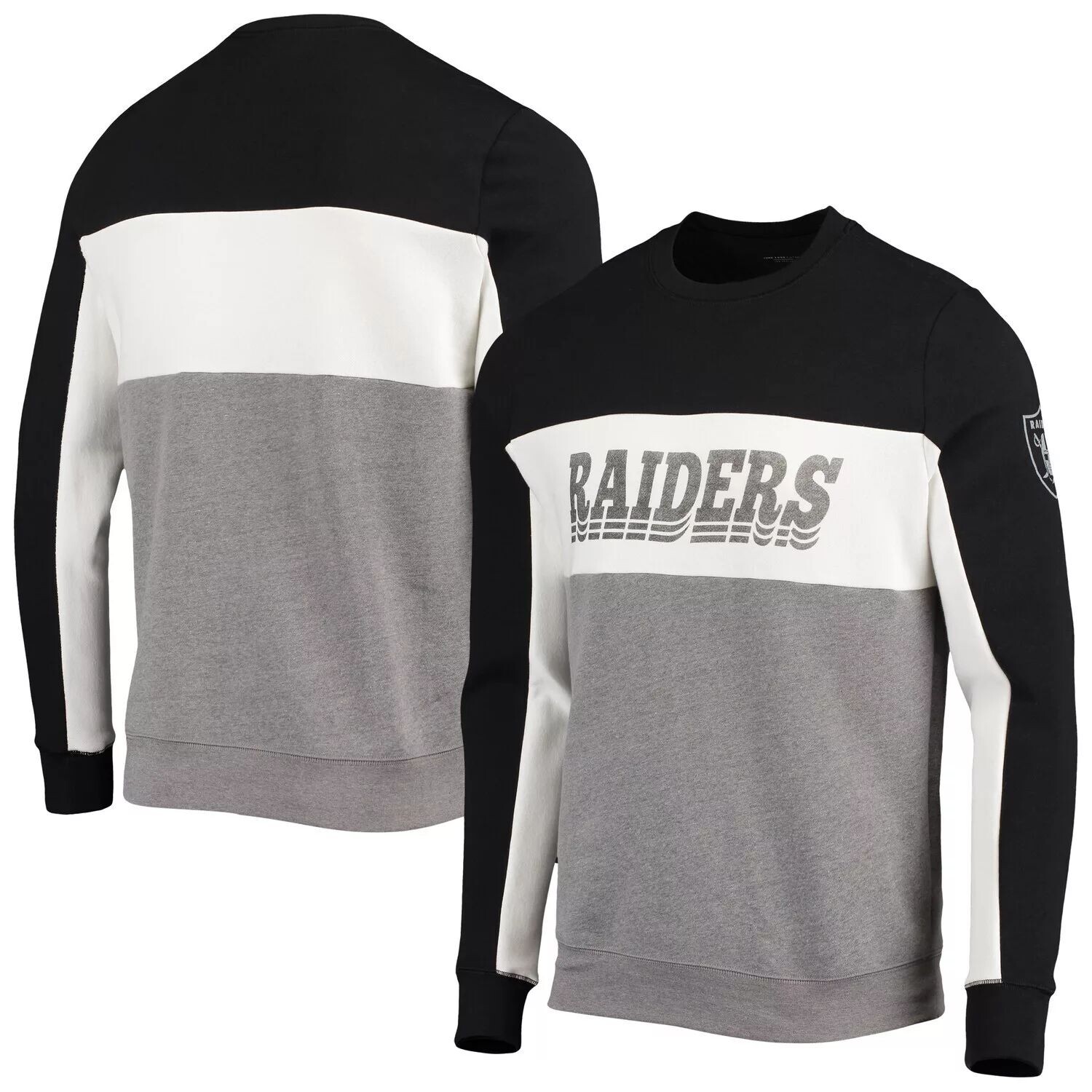 Мужской пуловер с цветными блоками, черный/серебристый Las Vegas Raiders, толстовка
Мужской пуловер с цветными блоками, черный/серебристый Las Vegas Raiders, толстовка