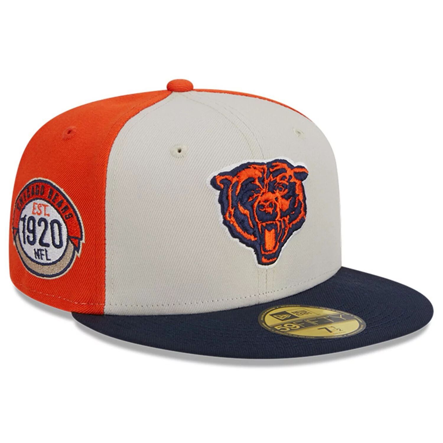 Мужская облегающая шляпа New Era кремового/темно-синего цвета Chicago Bears 2023 Sideline Historic 59FIFTY
Мужская облегающая шляпа New Era кремового/темно-синего цвета Chicago Bears 2023 Sideline Historic 59FIFTY