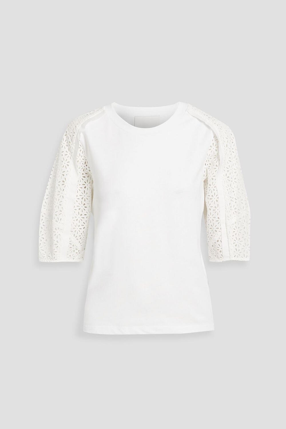 Топ из хлопкового джерси с английскими вставками Broderie 3.1 PHILLIP LIM, белый
Топ из хлопкового джерси с английскими вставками Broderie 3.1 PHILLIP LIM, белый