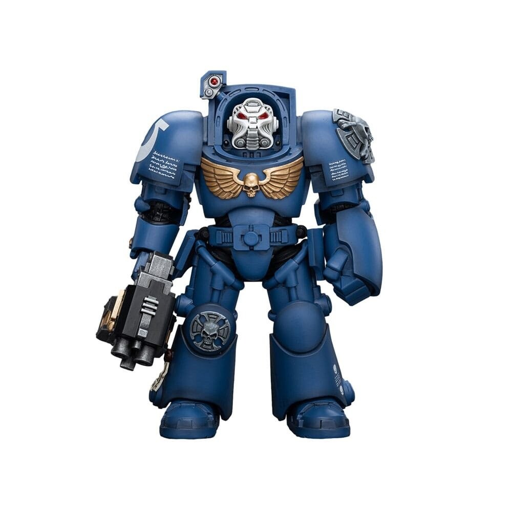 Фигурка Warhammer 40k 1/18 — Терминатор отряда терминаторов Ультрамаринов со штурм-болтером JOYTOY
Фигурка Warhammer 40k 1/18 — Терминатор отряда терминаторов Ультрамаринов со штурм-болтером JOYTOY