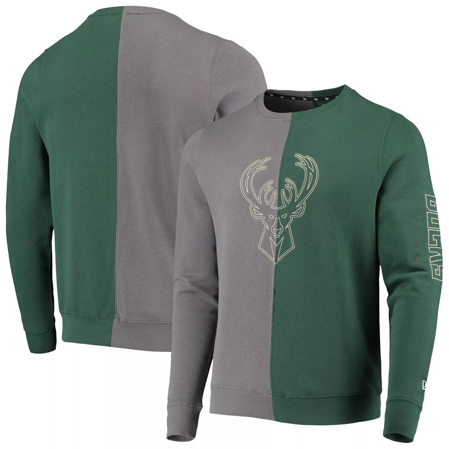 Мужской пуловер New Era Grey/Hunter Green Milwaukee Bucks Diagonal French Terry с цветными блоками, толстовка
Мужской пуловер New Era Grey/Hunter Green Milwaukee Bucks Diagonal French Terry с цветными блоками, толстовка