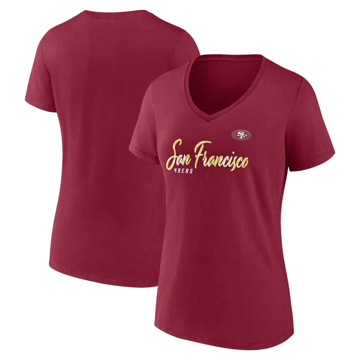 Женская футболка Fanatics Scarlet San Francisco 49ers Shine Time с v-образным вырезом Fanatics
Женская футболка Fanatics Scarlet San Francisco 49ers Shine Time с v-образным вырезом Fanatics