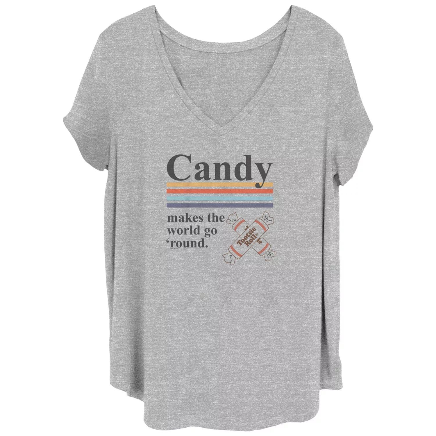 Футболка Tootsie Roll Candy Makes The World Go с круглым вырезом и графическим рисунком для юниоров больших размеров Licensed Character
Футболка Tootsie Roll Candy Makes The World Go с круглым вырезом и графическим рисунком для юниоров больших размеров Licensed Character