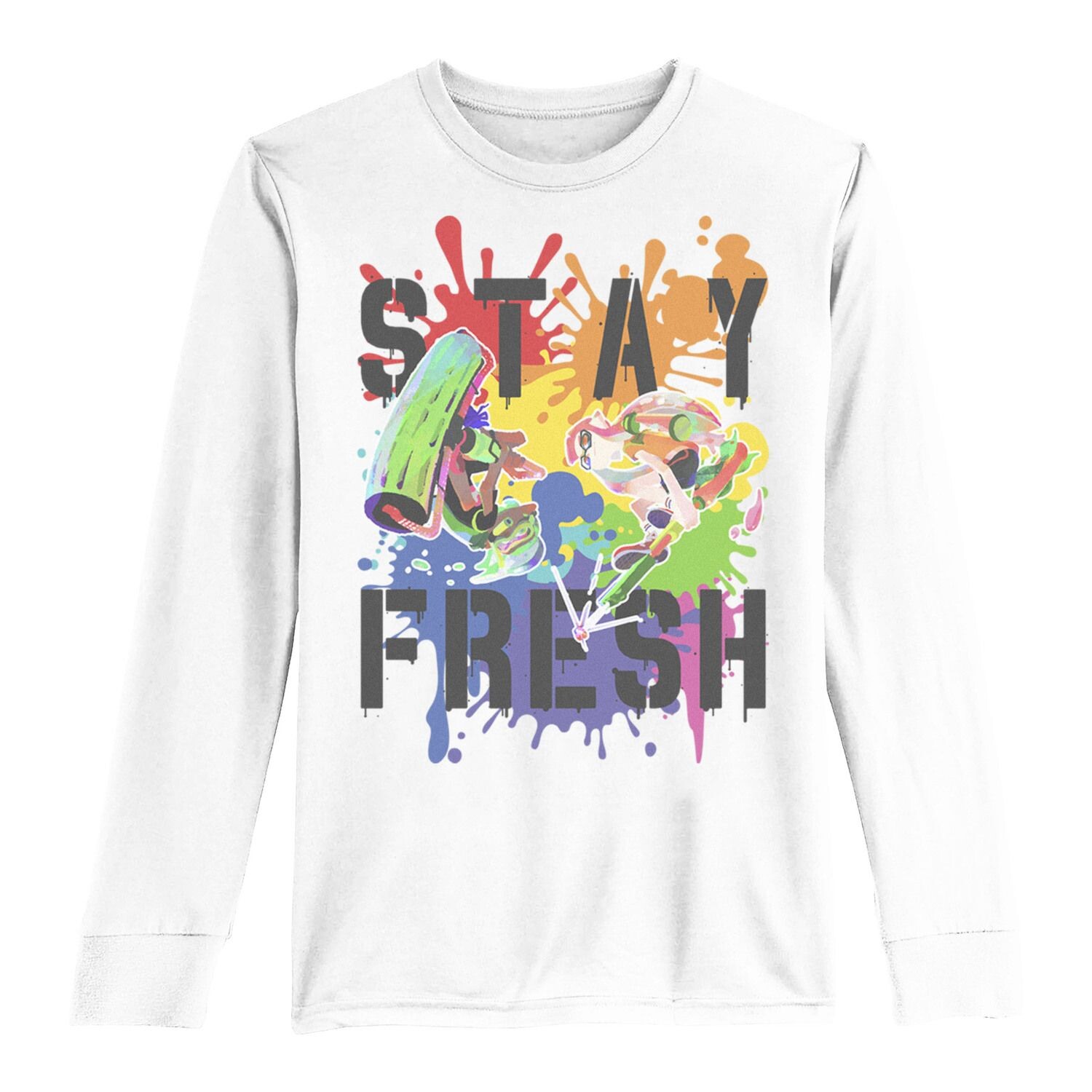 Футболка Splatoon Pride Stay Fresh с рисунком Rainbow Paint Splat для мальчиков 8–20 лет и длинными рукавами Licensed Character
Футболка Splatoon Pride Stay Fresh с рисунком Rainbow Paint Splat для мальчиков 8–20 лет и длинными рукавами Licensed Character