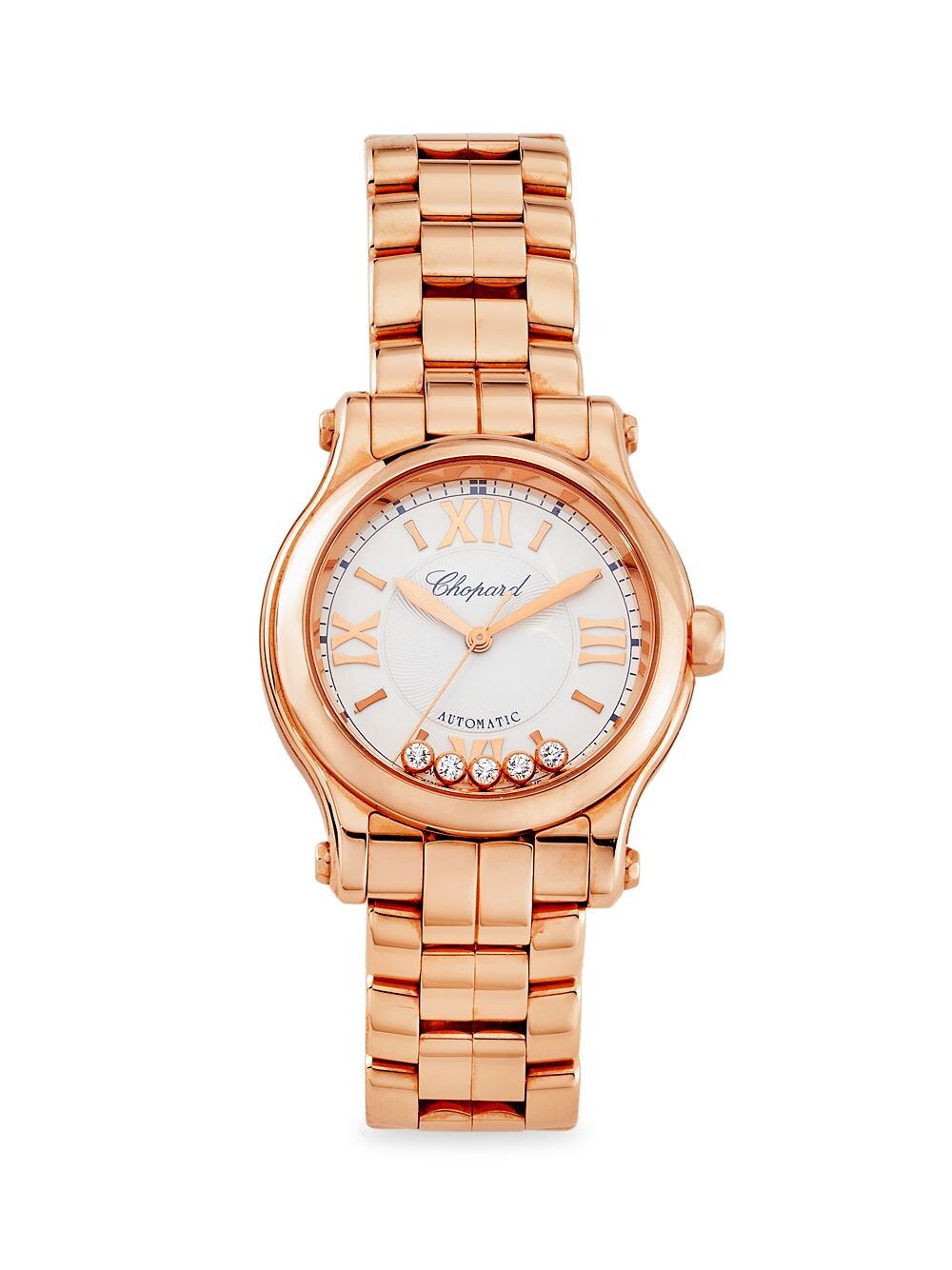 Мини-часы-браслет Happy Sport из розового золота 18 карат и бриллиантов 0,14 TCW Chopard, золотой
Мини-часы-браслет Happy Sport из розового золота 18 карат и бриллиантов 0,14 TCW Chopard, золотой