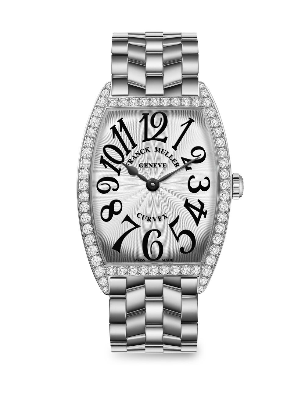 Cintree Curvex 43MM Часы-браслет из нержавеющей стали и бриллиантов Franck Muller, серебряный
Cintree Curvex 43MM Часы-браслет из нержавеющей стали и бриллиантов Franck Muller, серебряный