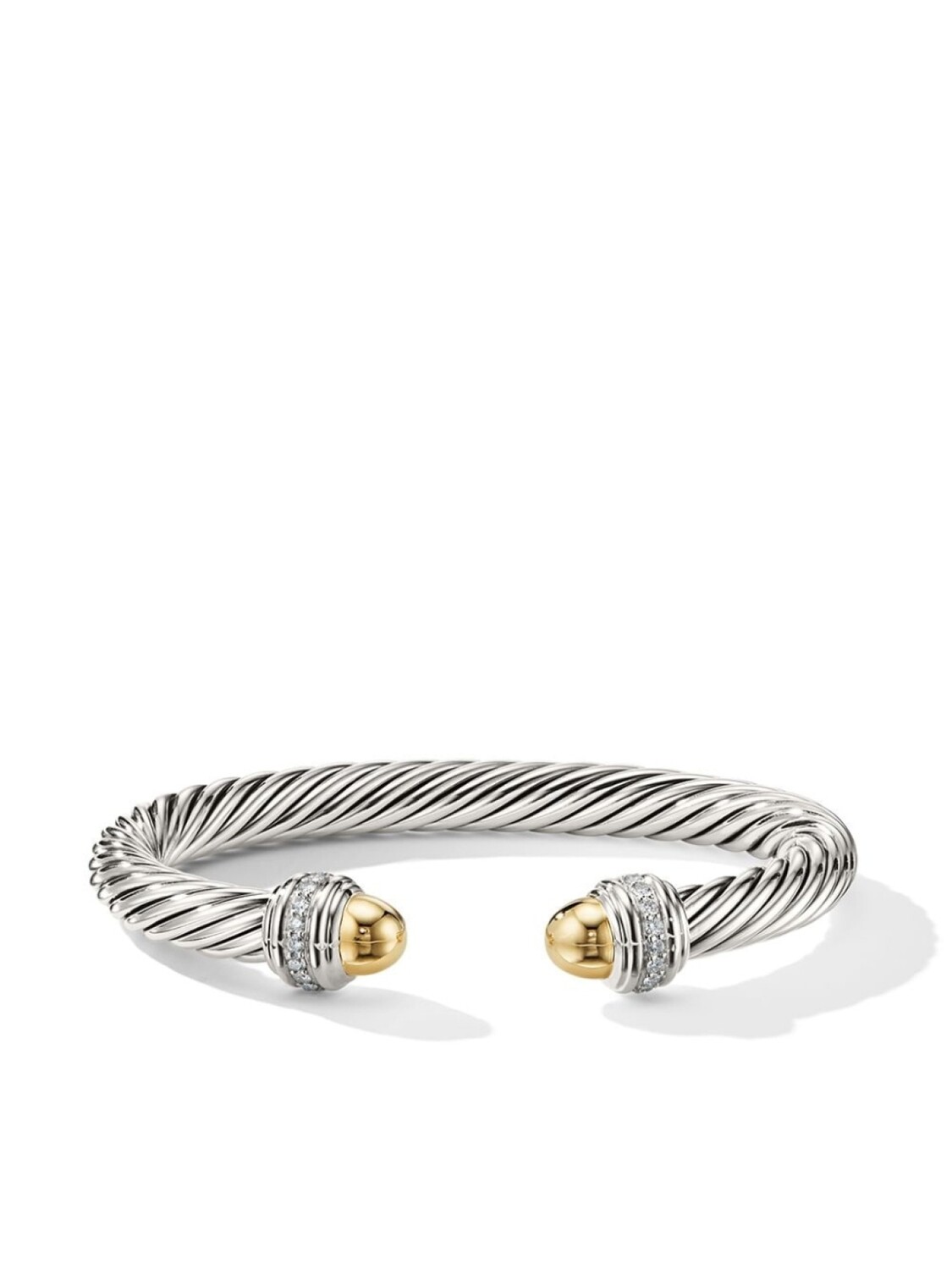 Браслет Cable Classics из желтого золота и серебра с бриллиантами David Yurman, серебряный
Браслет Cable Classics из желтого золота и серебра с бриллиантами David Yurman, серебряный