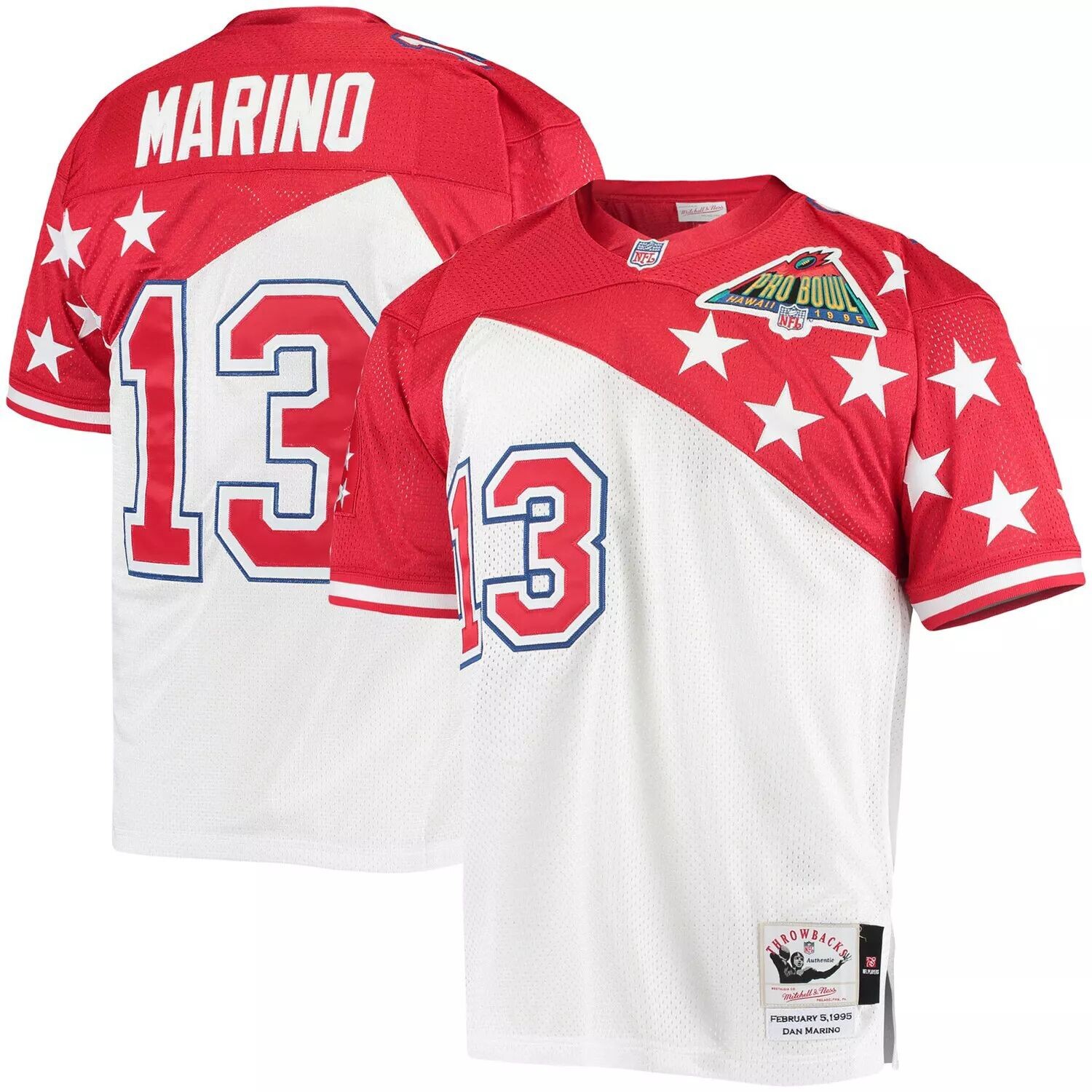 Мужское аутентичное джерси Mitchell & Ness Dan Marino белое/красное AFC 1994 Pro Bowl, Красный
Мужское аутентичное джерси Mitchell & Ness Dan Marino белое/красное AFC 1994 Pro Bowl, Красный