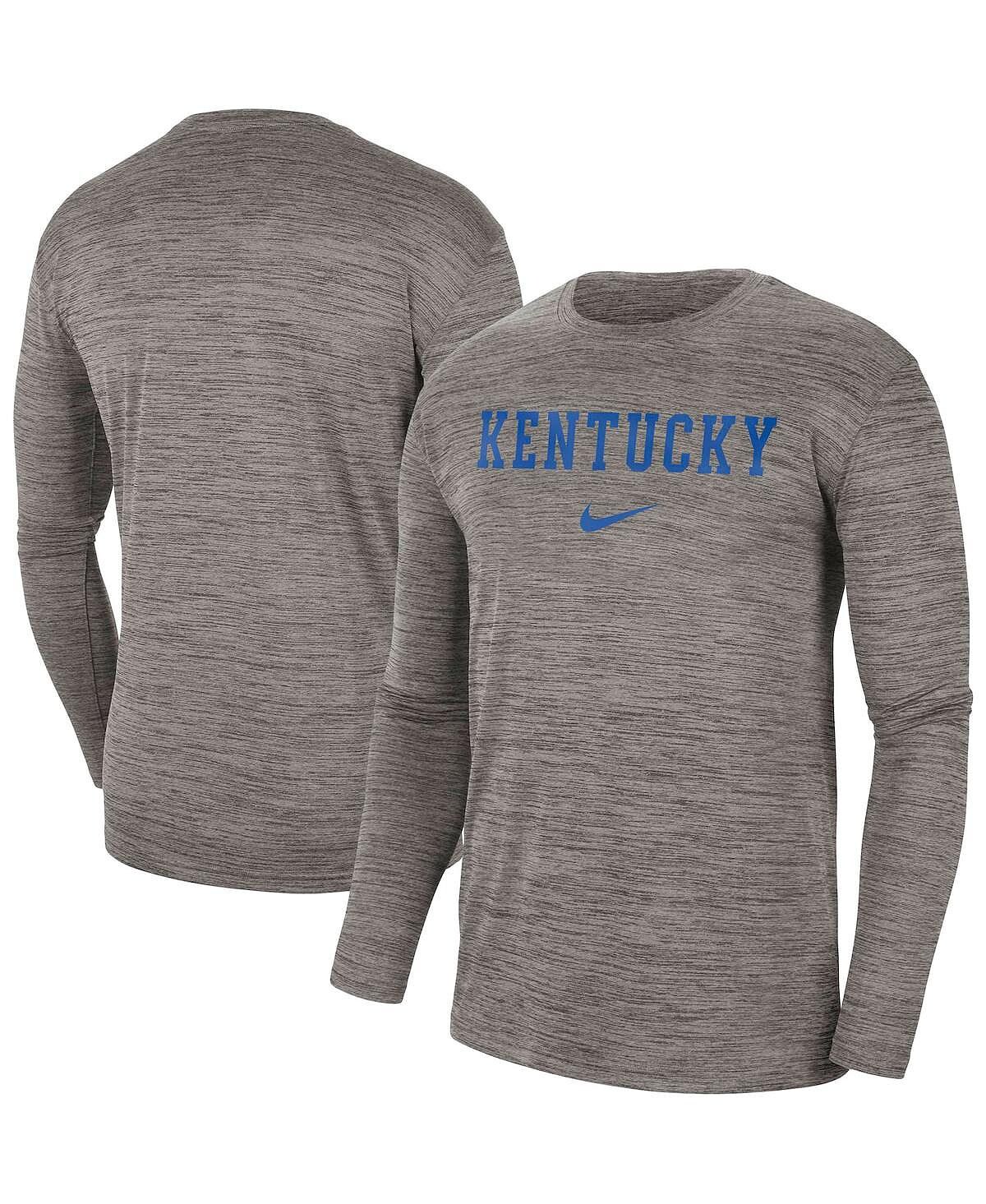 Мужская футболка с длинным рукавом Heather Grey Kentucky Wildcats Team Velocity Performance Nike
Мужская футболка с длинным рукавом Heather Grey Kentucky Wildcats Team Velocity Performance Nike