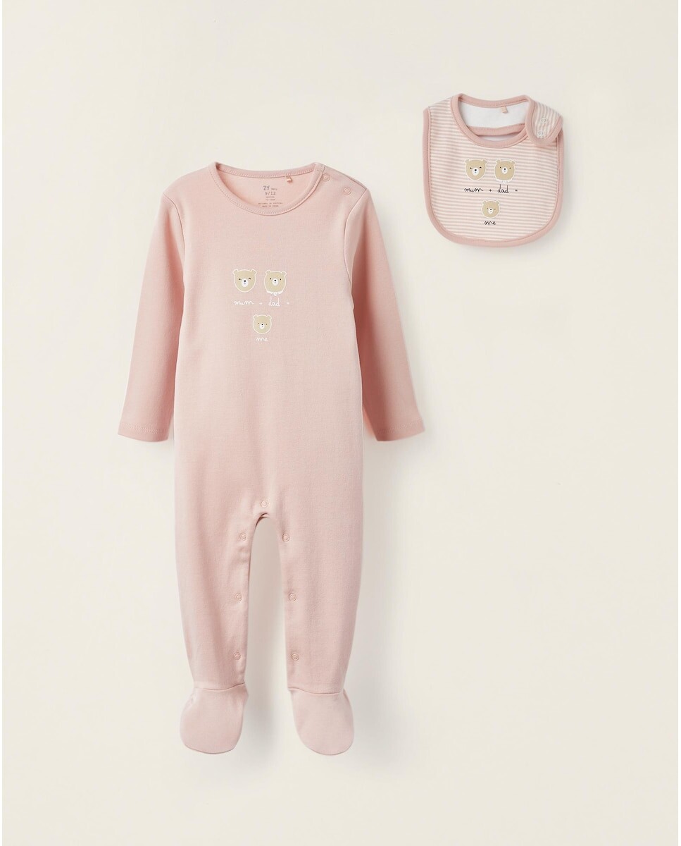 Розовый комплект из комбинезона и нагрудника для девочки, 100% хлопок Zippy, розовый
Розовый комплект из комбинезона и нагрудника для девочки, 100% хлопок Zippy, розовый