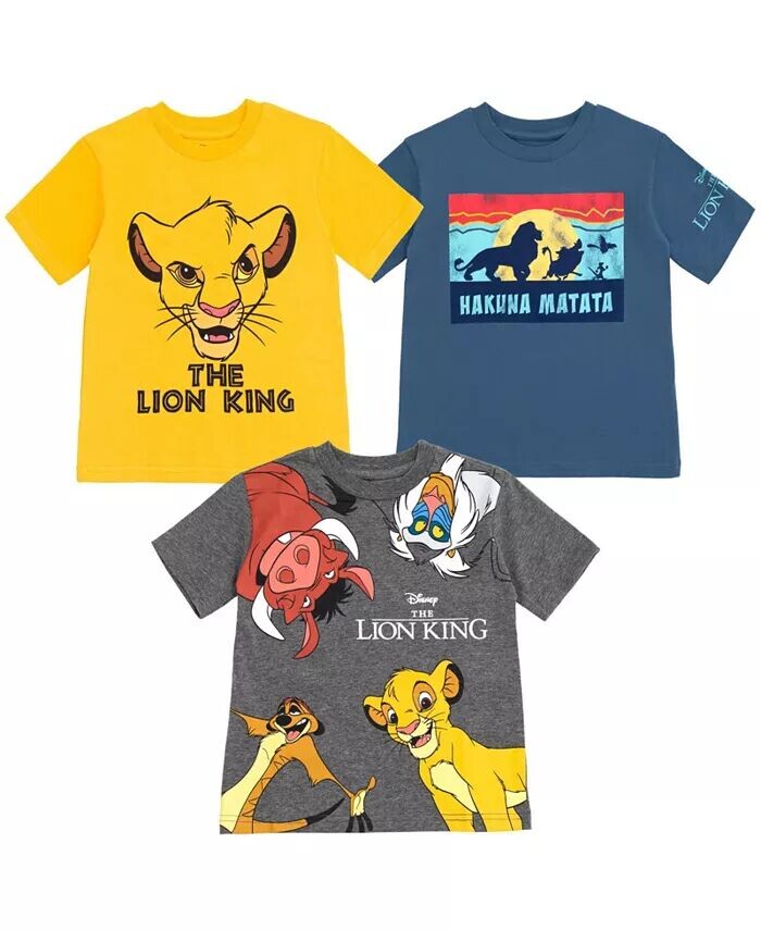 Комплект из 3 футболок для маленьких мальчиков «Lion Guard Lion King Simba Timon Pumbaa Rafiki» Disney, мультиколор
Комплект из 3 футболок для маленьких мальчиков «Lion Guard Lion King Simba Timon Pumbaa Rafiki» Disney, мультиколор