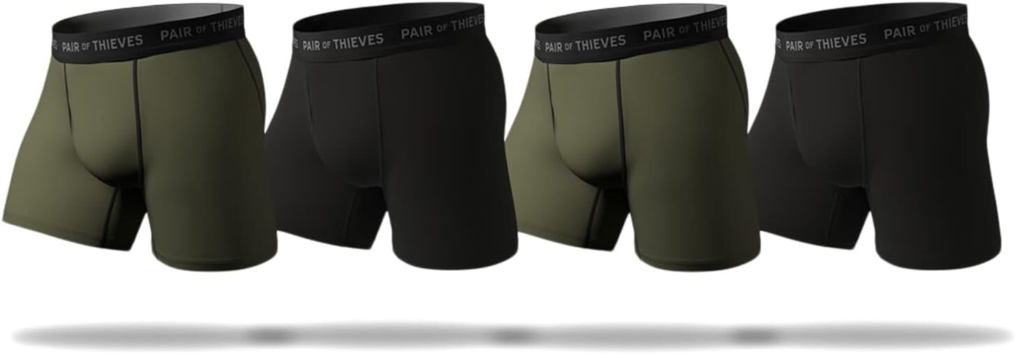 Набор из 4 трусов-боксеров RFE Super Fit Pair of Thieves, цвет Seaweed/Black/Grey
Набор из 4 трусов-боксеров RFE Super Fit Pair of Thieves, цвет Seaweed/Black/Grey