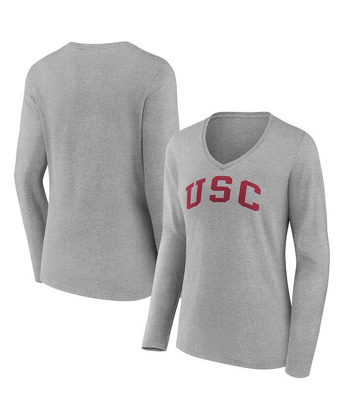 Женская фирменная футболка цвета вереска серого цвета USC Trojans Basic Arch с длинными рукавами и v-образным вырезом Fanatics, серый
Женская фирменная футболка цвета вереска серого цвета USC Trojans Basic Arch с длинными рукавами и v-образным вырезом Fanatics, серый